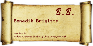 Benedik Brigitta névjegykártya